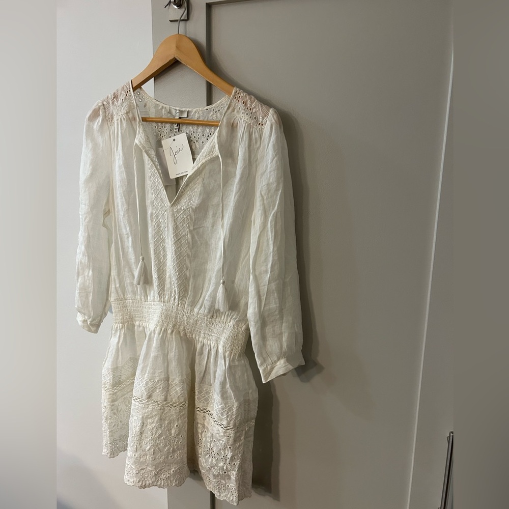 NWT Joie Sheer Beach Coverup, Intricate Details, Porcelain Color, Size Small